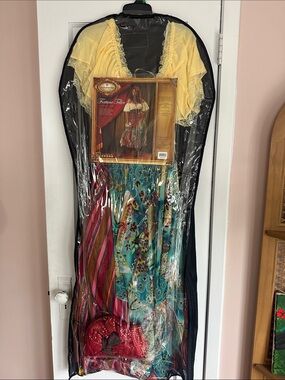 Gypsy-Style Multicolor Women's Costume Dress with Yellow Top